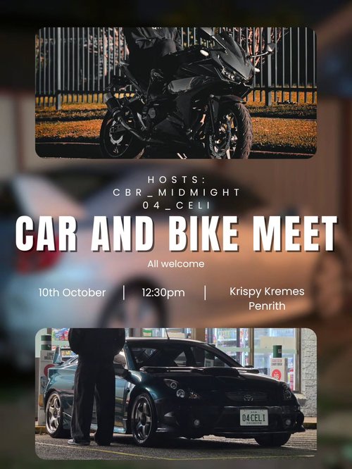 Car and Bike Meet — JDM car meet in Sydney, NSW on Saturday 10 October 2026