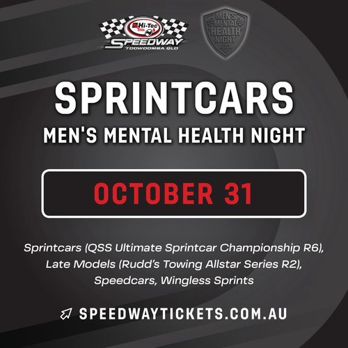 Sprintcars: Men's Mental Health Night — Muscle spectator event in Toowoomba, QLD on Saturday 31 October 2026