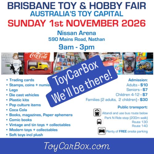 Brisbane Toy & Hobby Fair — car meet in Brisbane, QLD on Sunday 1 November 2026