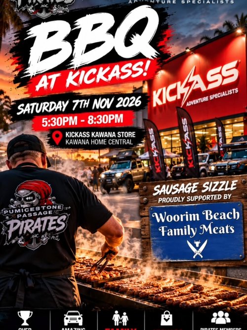 BBQ at KICKASS — 4x4 car meet in Sunshine Coast, QLD on Saturday 7 November 2026