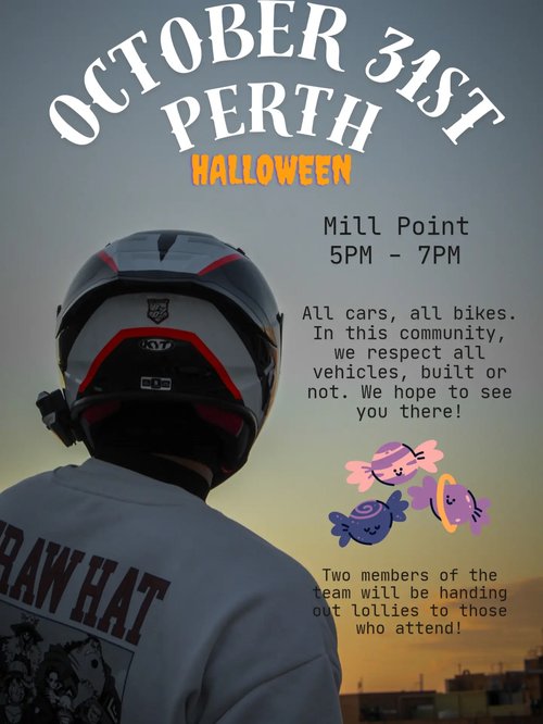 Perth Halloween Meet — Motorbike car meet in Perth, WA on Saturday 31 October 2026