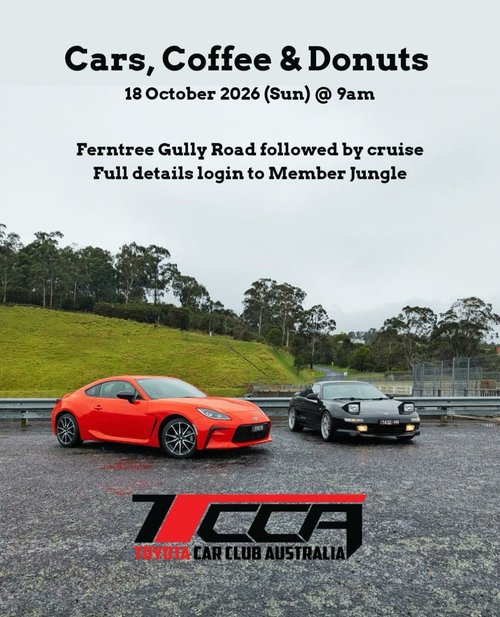 Cars, Coffee & Donuts — JDM car meet in Melbourne, VIC on Sunday 18 October 2026