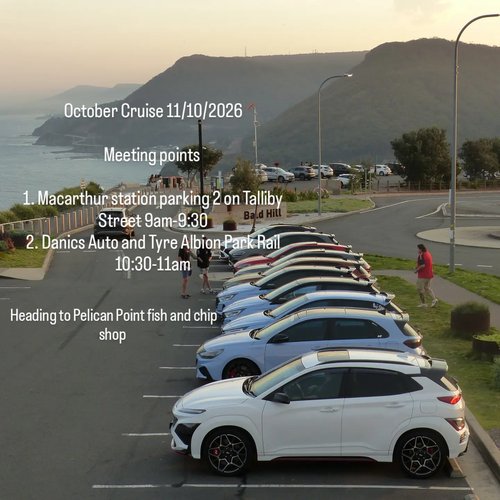 October Cruise — car meet in Wollongong, NSW on Sunday 11 October 2026