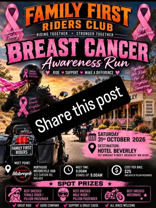 Breast Cancer Awareness Run — car meet in Perth, WA on Saturday 31 October 2026