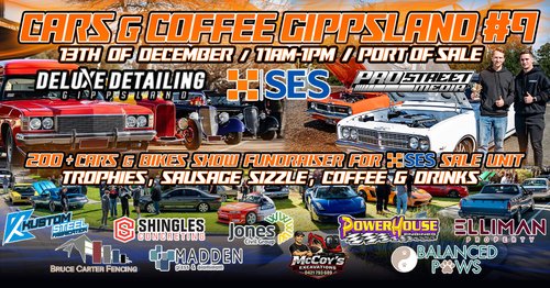 Cars & Coffee Gippsland #7 — Classic/Exotic car meet in Melbourne, VIC on Sunday 13 December 2026