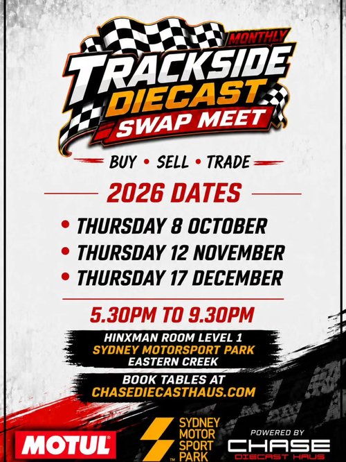 Trackside Diecast Swap Meet — JDM car meet in Sydney, NSW on Thursday 8 October 2026