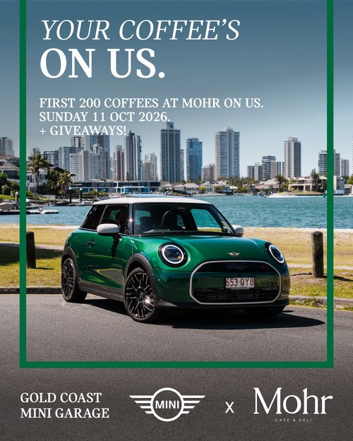 Your Coffee's On Us — Euro car meet in Gold Coast, QLD on Sunday 11 October 2026