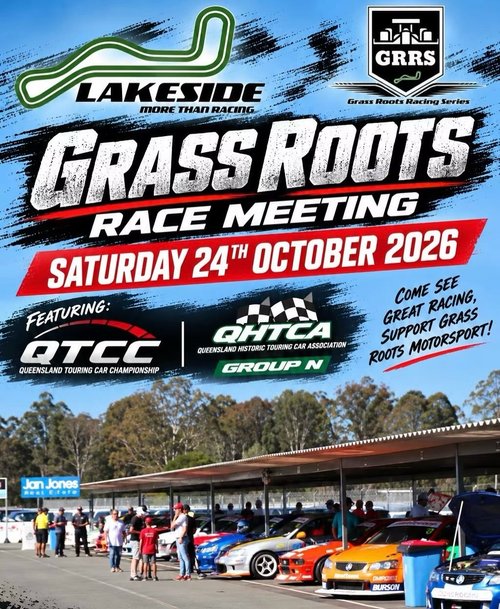 Grass Roots Race Meeting — Muscle/Classic spectator event in Brisbane, QLD on Saturday 24 October 2026