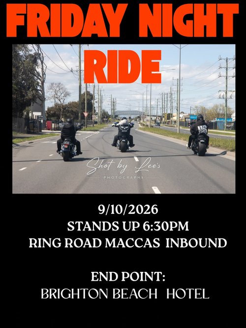 Friday Night Ride — car meet in Melbourne, VIC on Friday 9 October 2026