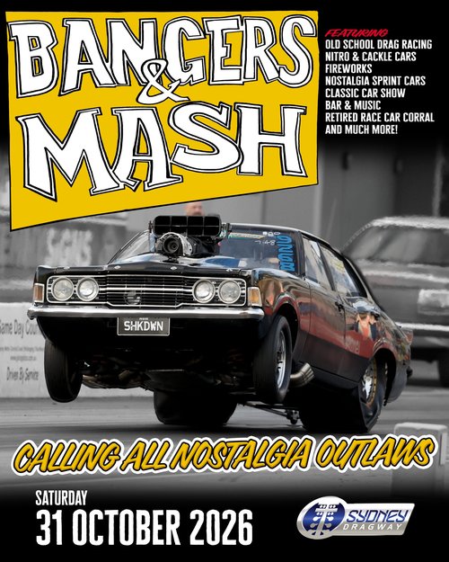 Bangers & Mash — Muscle/Classic spectator event in Sydney, NSW on Saturday 31 October 2026