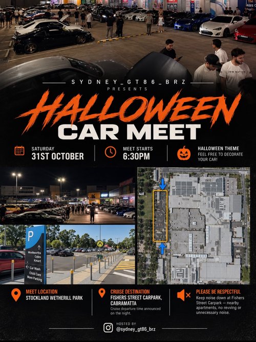 Halloween Car Meet — JDM car meet in Sydney, NSW on Saturday 31 October 2026