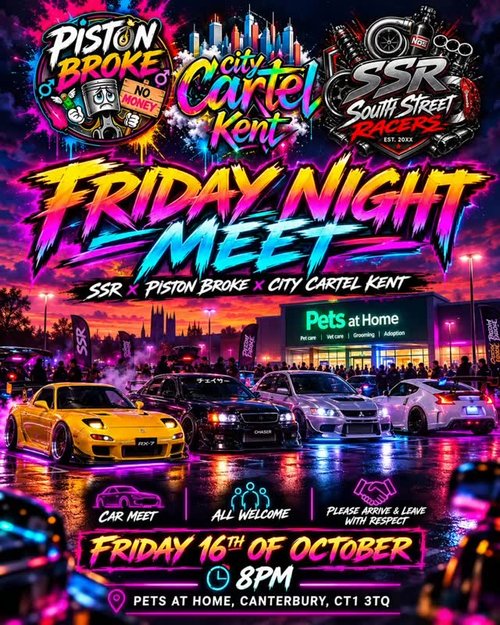 Friday Night Meet — JDM/Stance car meet in International on Friday 16 October 2026