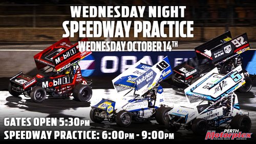 Wednesday Night Speedway Practice — Muscle track day in Perth, WA on Wednesday 14 October 2026