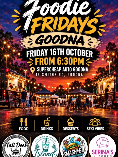 Foodie Fridays Goodna — car meet in Brisbane, QLD on Friday 16 October 2026