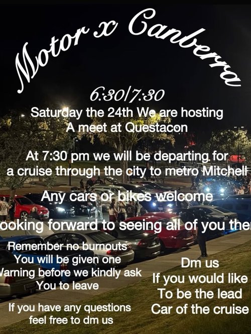 Motor x Canberra Meet & Cruise — car meet in Canberra, NSW on Saturday 24 October 2026