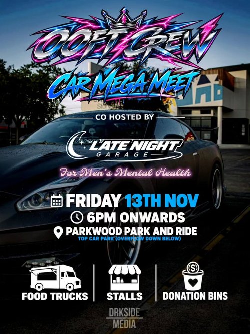 OOFT CREW CAR MEGA MEET — JDM/Stance car meet in Gold Coast, QLD on Friday 13 November 2026