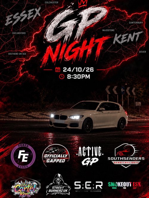 GP Night — Euro car meet in International on Saturday 24 October 2026